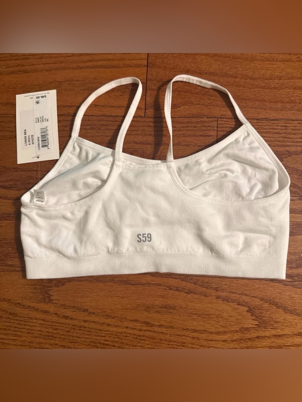 Splits59 White Seamless Racerback Loren Bralette - Picture 2 of 4